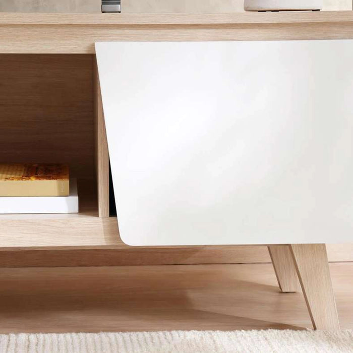 Troya Tv Unit Upto 60 Inches Melamine - White Natural