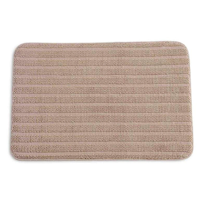 Trudo 2-Piece Stripe Comfy Bathmat Set- Beige Pan Home