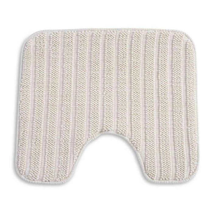 Trudo 2-Piece Stripe Comfy Bathmat Set - Cream