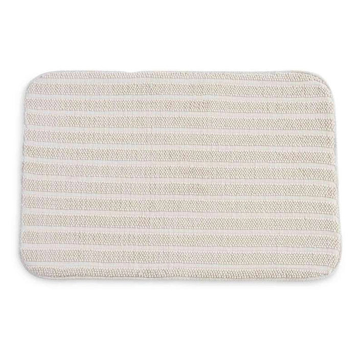 Trudo 2-Piece Stripe Comfy Bathmat Set - Cream