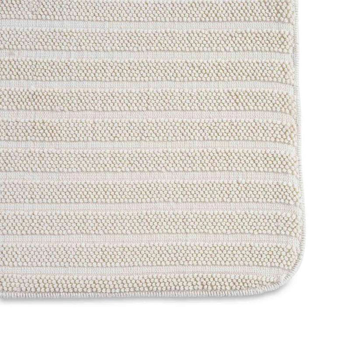 Trudo 2-Piece Stripe Comfy Bathmat Set - Cream
