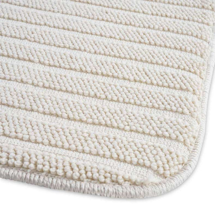 Trudo 2-Piece Stripe Comfy Bathmat Set - Cream