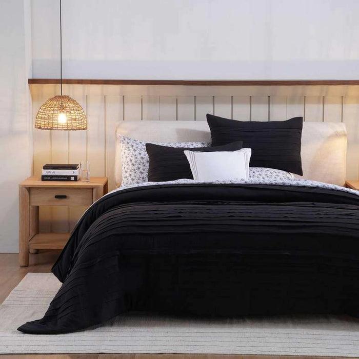 Ttc Adrianna 8-Piece Bed In A Bag 240X260Cm - Washed Black