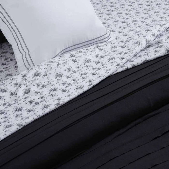 Ttc Adrianna 8-Piece Bed In A Bag 240X260Cm - Washed Black