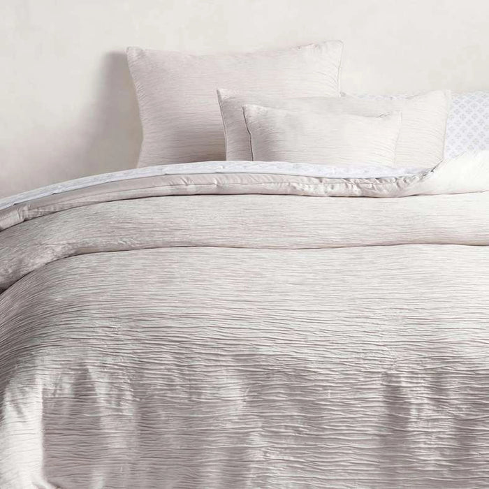 Ttc Crinkle Paisley Textured 5-Piece King Comforter Set 240X260Cm - White
