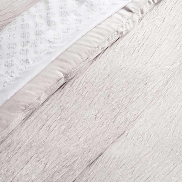 Ttc Crinkle Paisley Textured 5-Piece King Comforter Set 240X260Cm - White