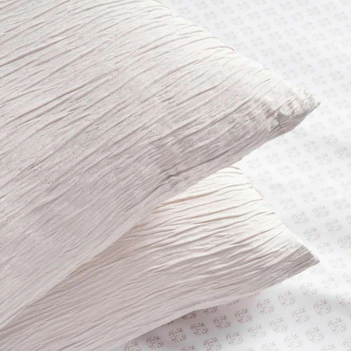 Ttc Crinkle Paisley Textured 5-Piece King Comforter Set 240X260Cm - White