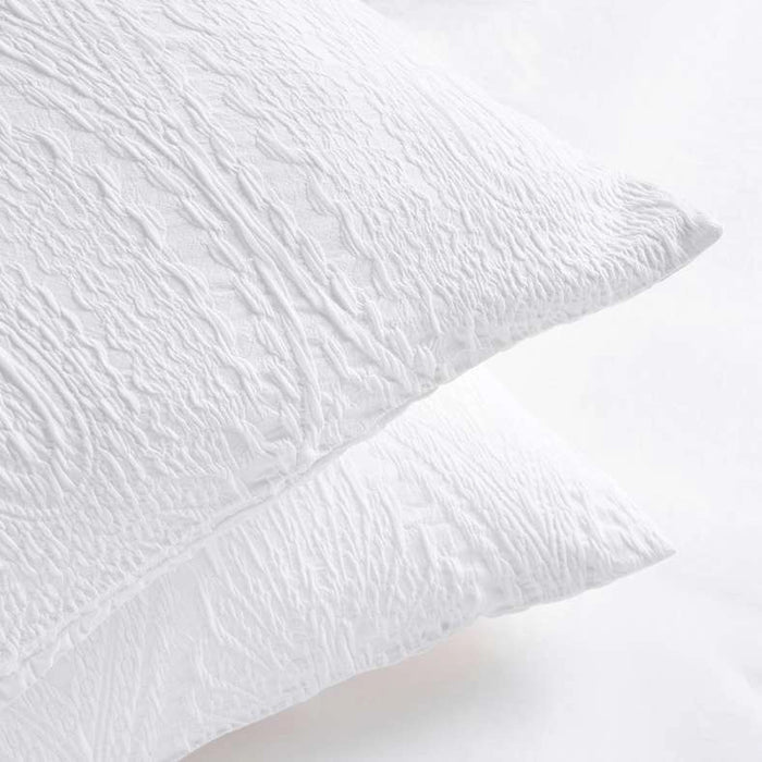 Ttc Crinkle Paisley Textured 5-Piece Queen Comforter Set 200X240Cm - White