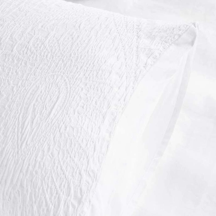 Ttc Crinkle Paisley Textured 5-Piece Queen Comforter Set 200X240Cm - White