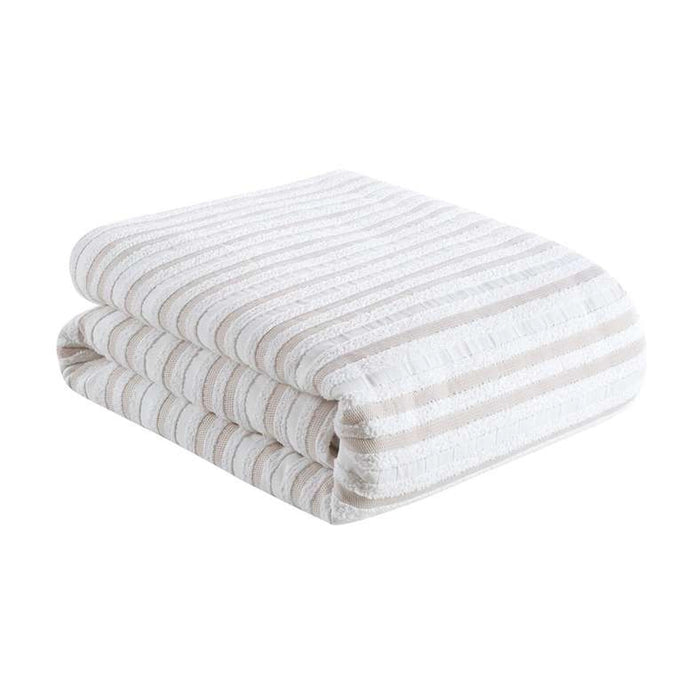 Ttc Dorsey Stripe 10-Piece King Bed In A Bag 240X260Cm - Lilac Ash