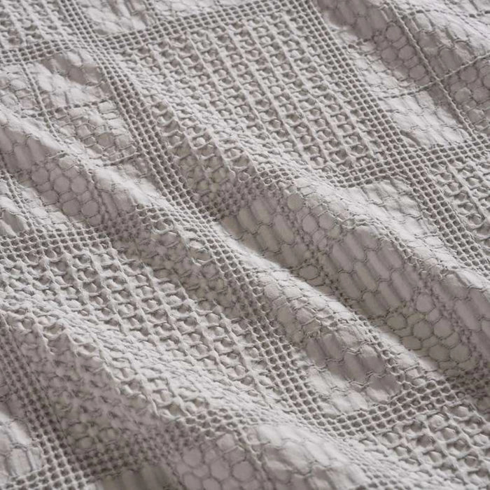 Ttc Shirley Waffle 3-Piece King Comforter Set 240X260Cm - Quite Grey