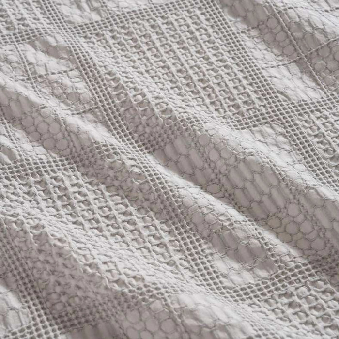 Ttc Shirley Waffle 3-Piece Queen Comforter Set 200X240Cm - Quite Grey