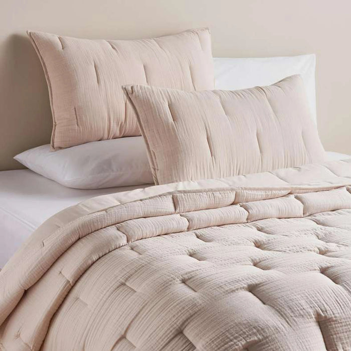 Ttc Winona 3-Piece Quilted Bedspread Set 220X240Cm - Flax