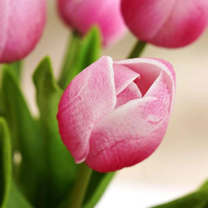 Tulip Artificial Flower 10Pcs Set H34Cm - Pink