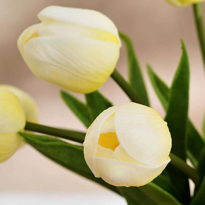 Tulip Artificial Flower 10Pcs Set H34Cm - Yellow