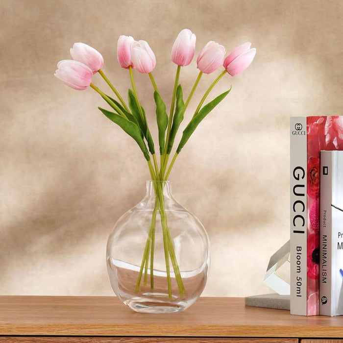 Tulip Artificial Flower 7Pcs Set H39Cm - Pink