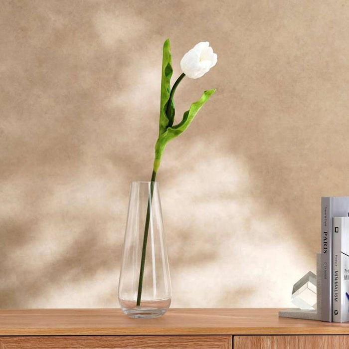 Tulip Artificial Flower Stem H64Cm - White