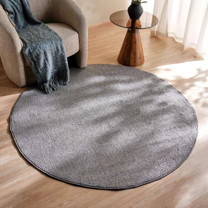 Tunis Textured Rug Dia 120Cm - Silver