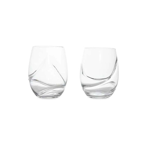 Turbulence 2-Piece Tumbler Crystal Glass Set 500Ml - Clear Pan Home