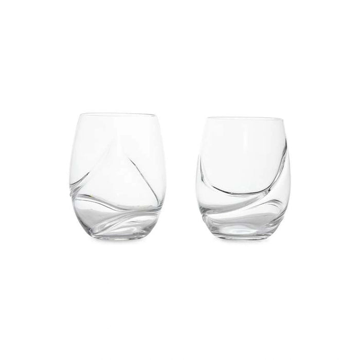 Turbulence 2-Piece Tumbler Crystal Glass Set 500Ml - Clear Pan Home