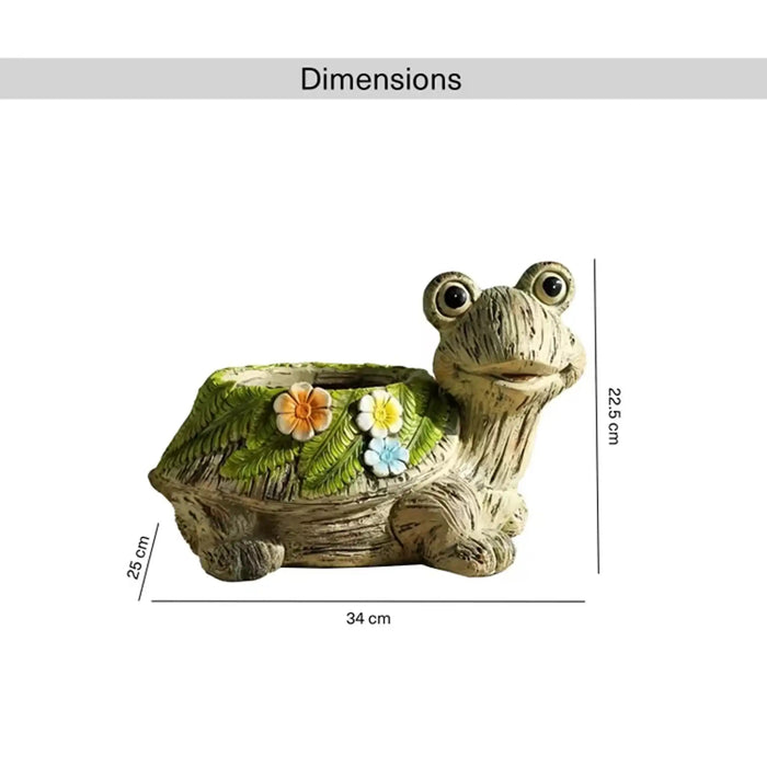 Turtle Magnesia Planter 34X25X22.5Cm - Brown Pan Home