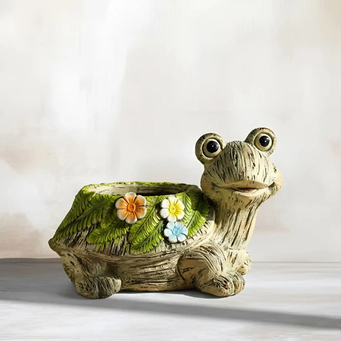 Turtle Magnesia Planter 34X25X22.5Cm - Brown Pan Home