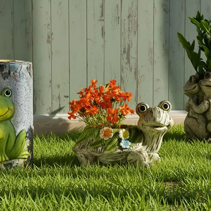 Turtle Magnesia Planter 34X25X22.5Cm - Brown Pan Home