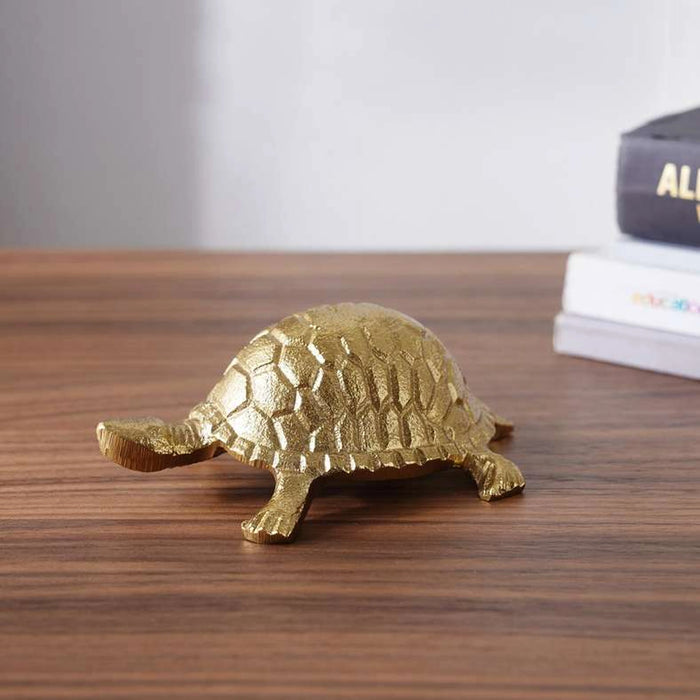 Turtle Metal Decor 13.3X9.5X5Cm- Gold