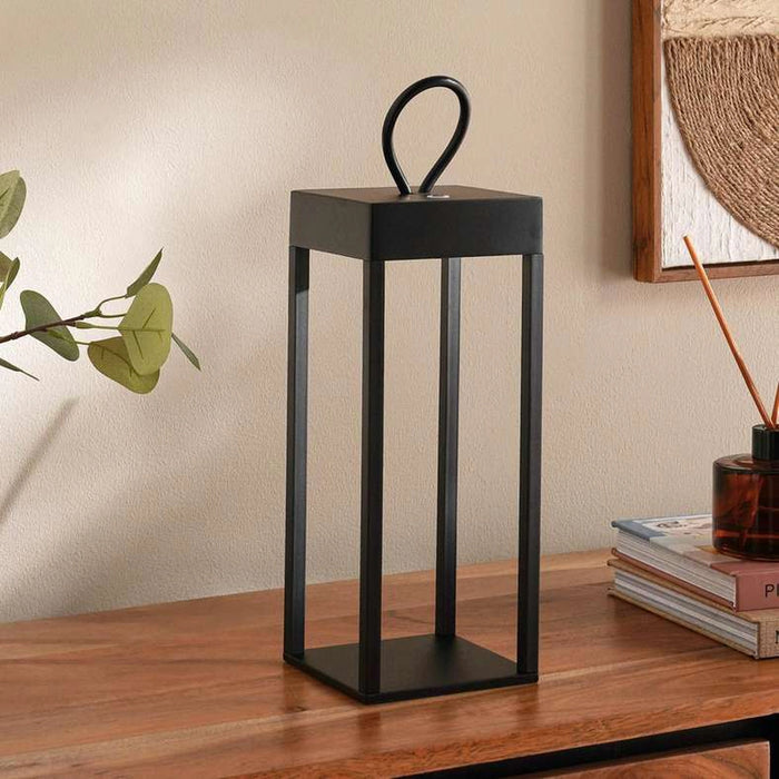 Tuscan Indoor/Outdoor Led Lantern Dimmable Dia 12X30Cm - Black