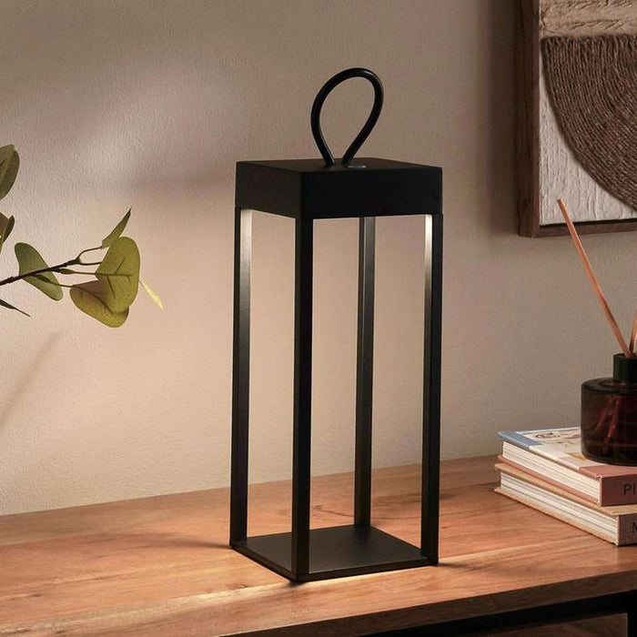 Tuscan Indoor/Outdoor Led Lantern Dimmable Dia 12X30Cm - Black