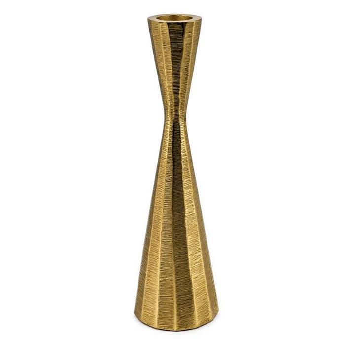 Twyla Metal Textured Tapered Candle Holder 6.5X6.5X26Cm - Gold