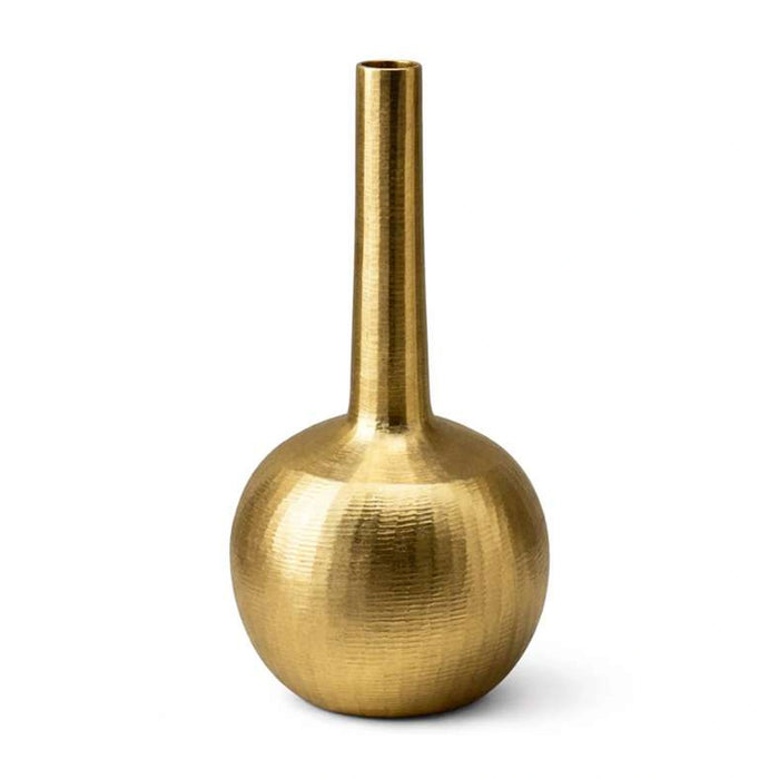 Twyla Metal Textured Vase With Slim Neck 18X18X32Cm - Gold
