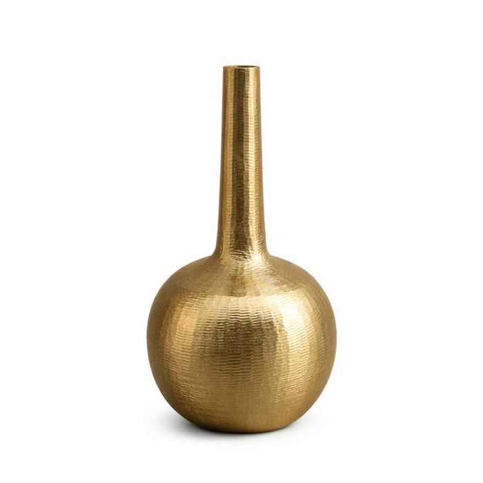 Twyla Metal Textured Vase With Slim Neck 20X20X40Cm - Gold