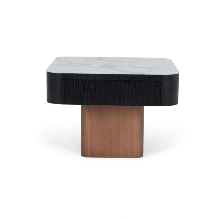 Tydus End Table - White Black