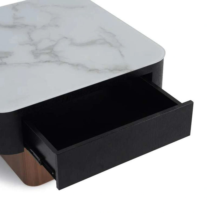 Tydus End Table - White Black