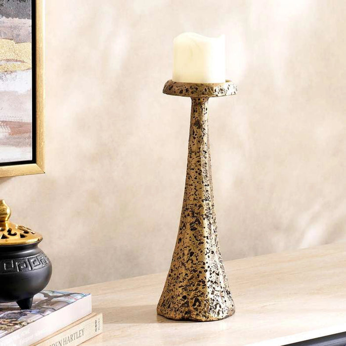 Tylda Polyresin Candle Holder Dia11Xh32.5 - Gold