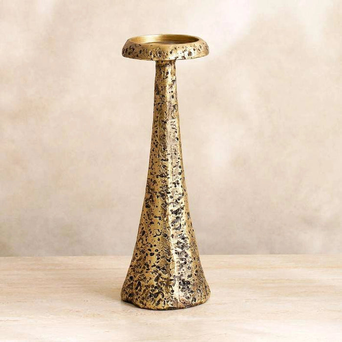 Tylda Polyresin Candle Holder Dia11Xh32.5 - Gold