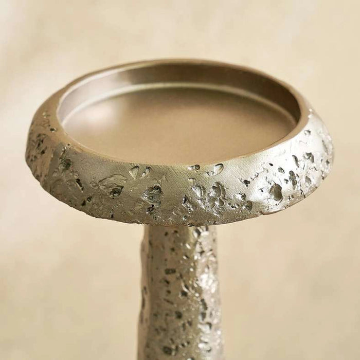 Tylda Polyresin Candle Holder Dia11Xh32.5 - Silver