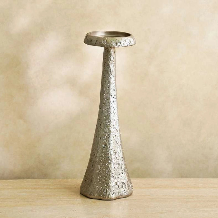 Tylda Polyresin Candle Holder Dia11Xh32.5 - Silver