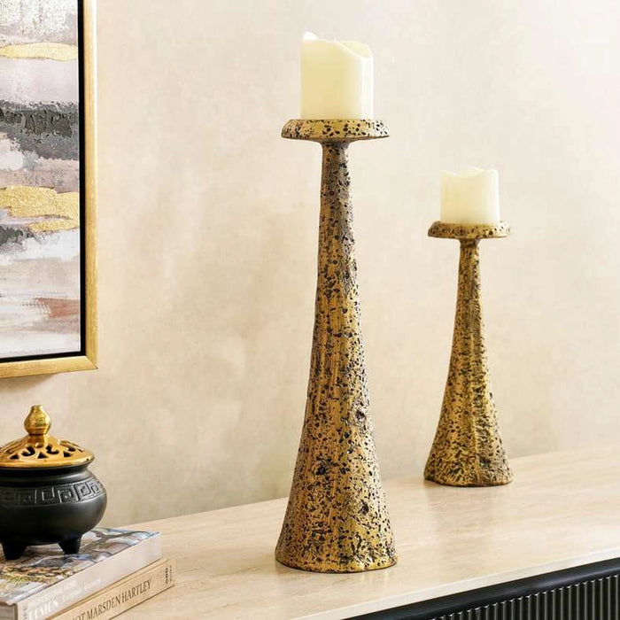 Tylda Polyresin Candle Holder Dia13Xh45 -Gold