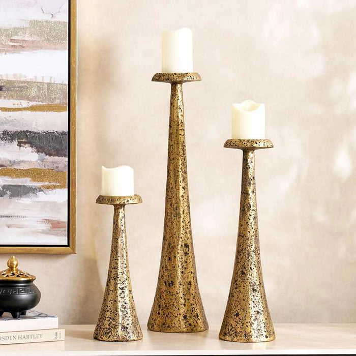 Tylda Polyresin Candle Holder Dia13Xh45 -Gold