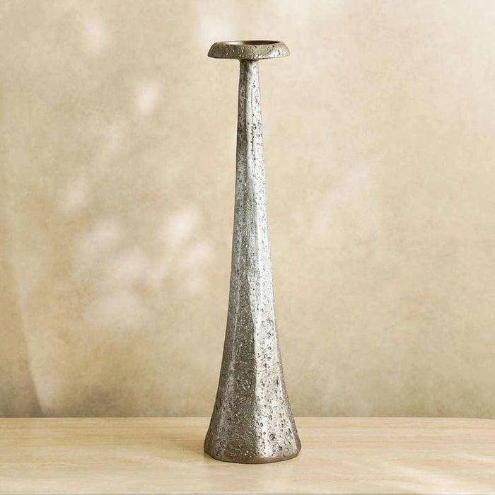 Tylda Polyresin Candle Holder Dia15Xh61Cm - Silver