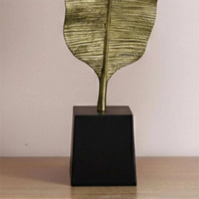 Tyrell Metal Leaf Sculpture 21X15X92Cm - Gold
