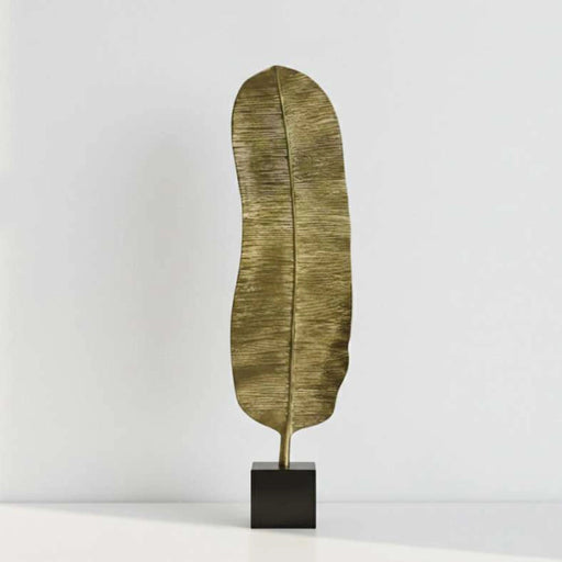 Tyrell Metal Leaf Sculpture 28X28X110Cm - Gold PAN HOME