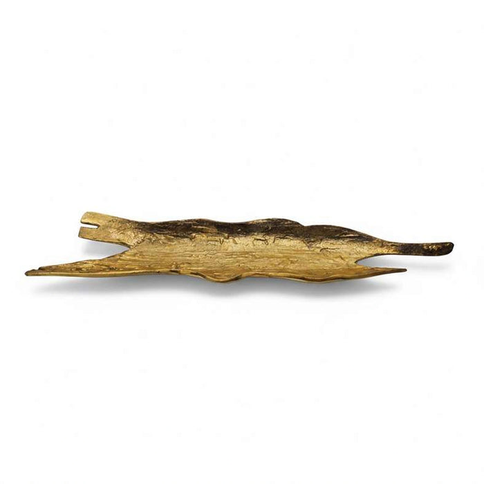 Tyrell Metal Tree Bark Decor Tray 60X15X5Cm - Gold