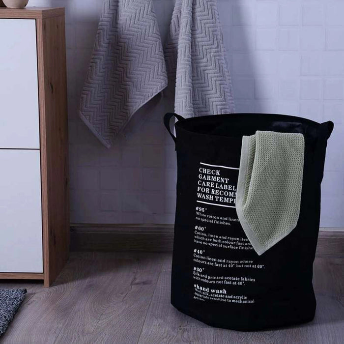 Tyrus Laundry Hamper - Black Pan Home