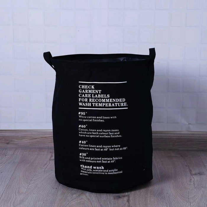 Tyrus Laundry Hamper - Black Pan Home