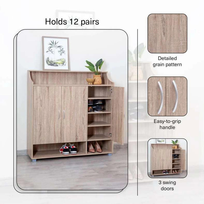 Ubesgoo Shoe Rack 21 Pairs - Natural