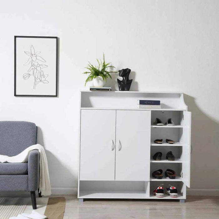 Ubesgoo Shoe Rack 21 Pairs - White