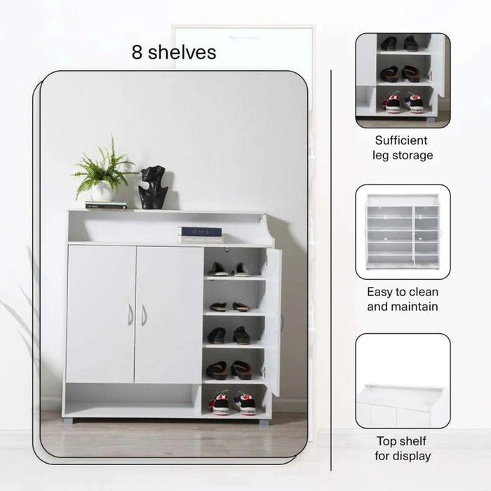 Ubesgoo Shoe Rack 21 Pairs - White